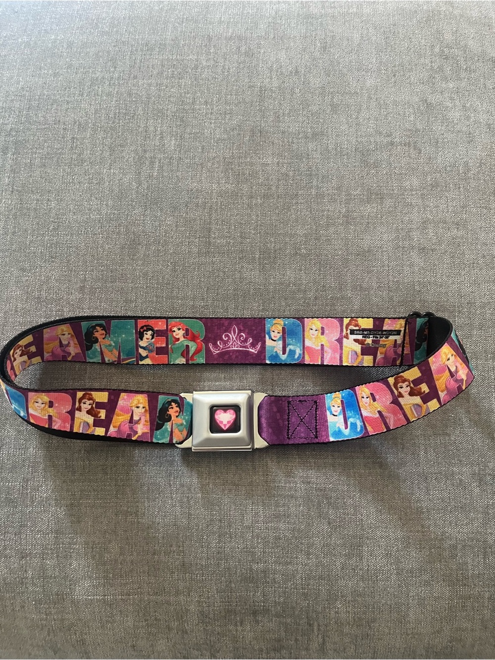 Buckle-Down Purple Multicolor Disney Princess Seatbelt Belt